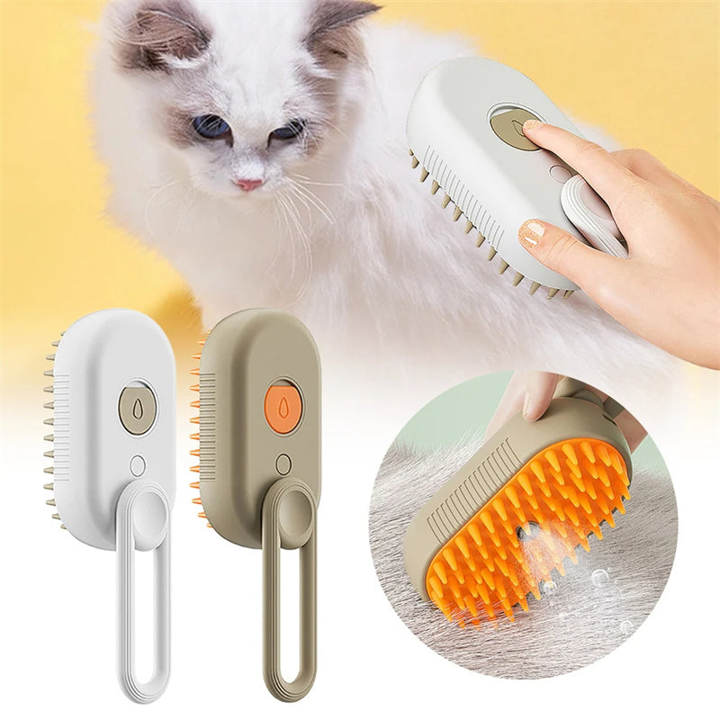 3 in 1 brush and steamer for pets