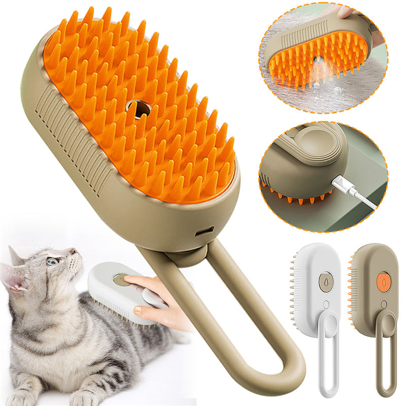 3 in 1 brush and steamer for pets