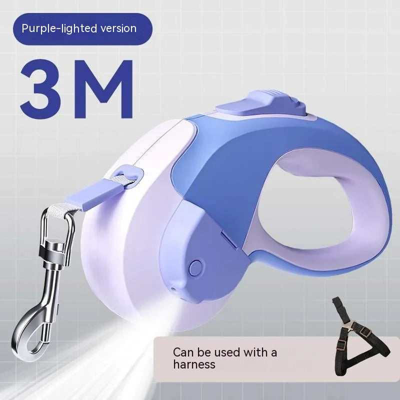 Glowing LED Retractable Dog Leash