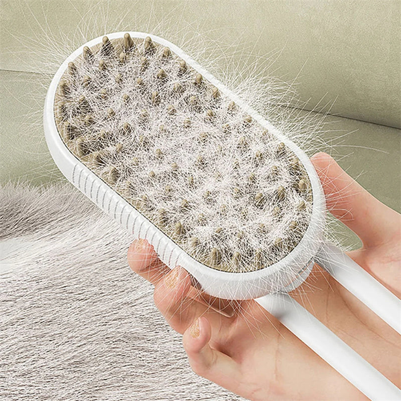 3 in 1 brush and steamer for pets